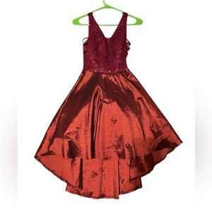 B darlin sz 1/2 Elegant Burgundy Red Evening Dress